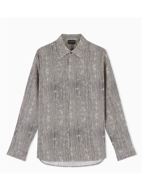 Comfort fit shirt in lyocell blend with all-over print Emporio Armani | EM004178 AF14214.F1183